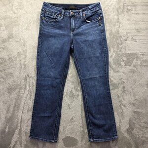 Silver Jeans Co Suki Capri Jeans Womens W31 L23.5 Blue Stretch Denim Cropped